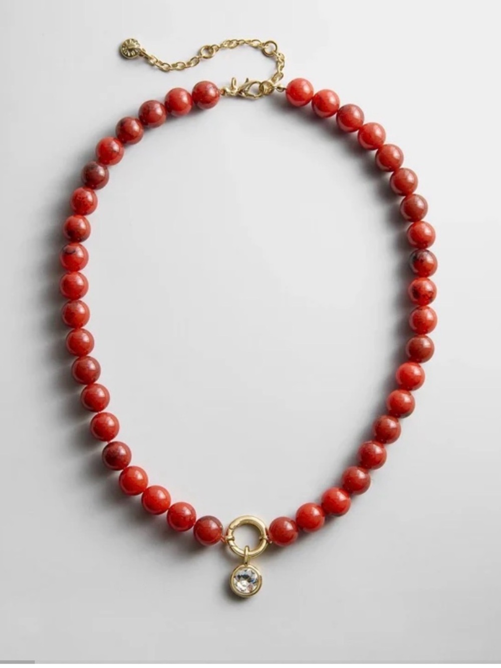 BaubleBar red beaded necklace